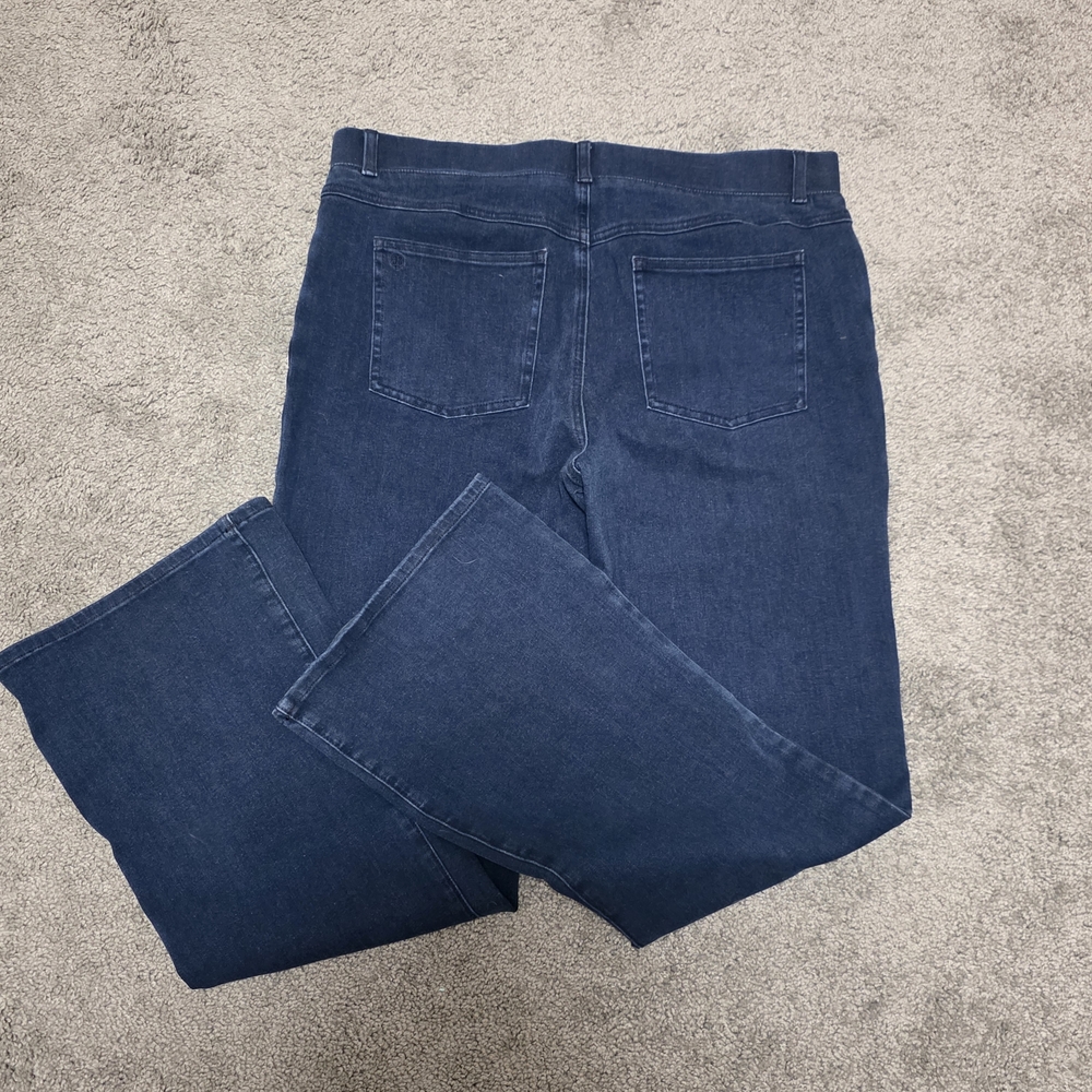 Betabrand Navy Wide-Leg Jeans for Women - Picture 4 of 5